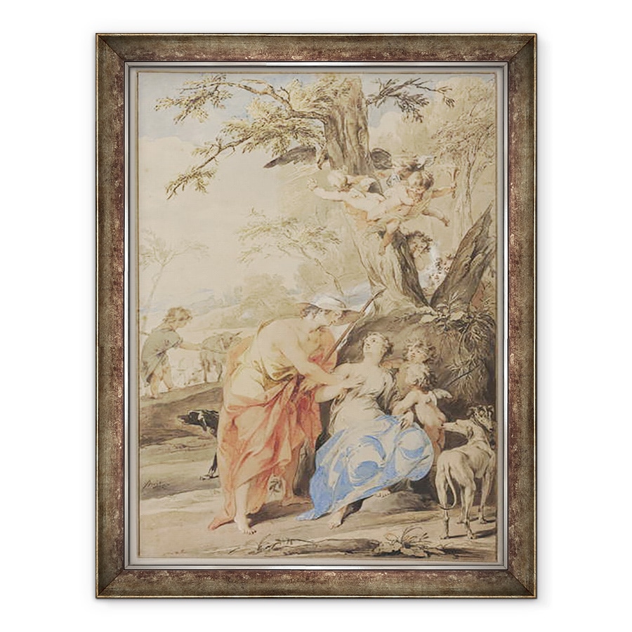 Tablou inramat - Jacob de Wit - Jupiter si Mnemosyne, 60 x 80 cm