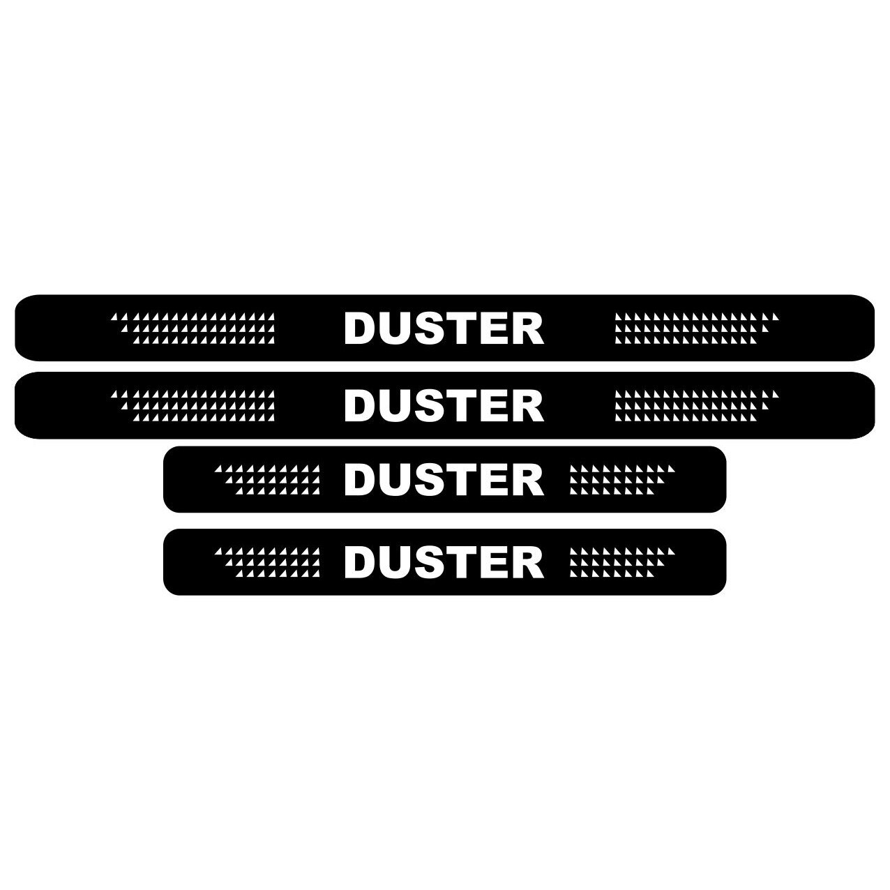 Set stickere praguri Duster, alb-negru, decorativ
