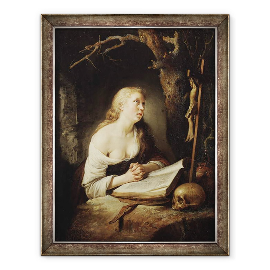 Tablou inramat - Gerard Dou - Magdalena penitenta, 60 x 80 cm