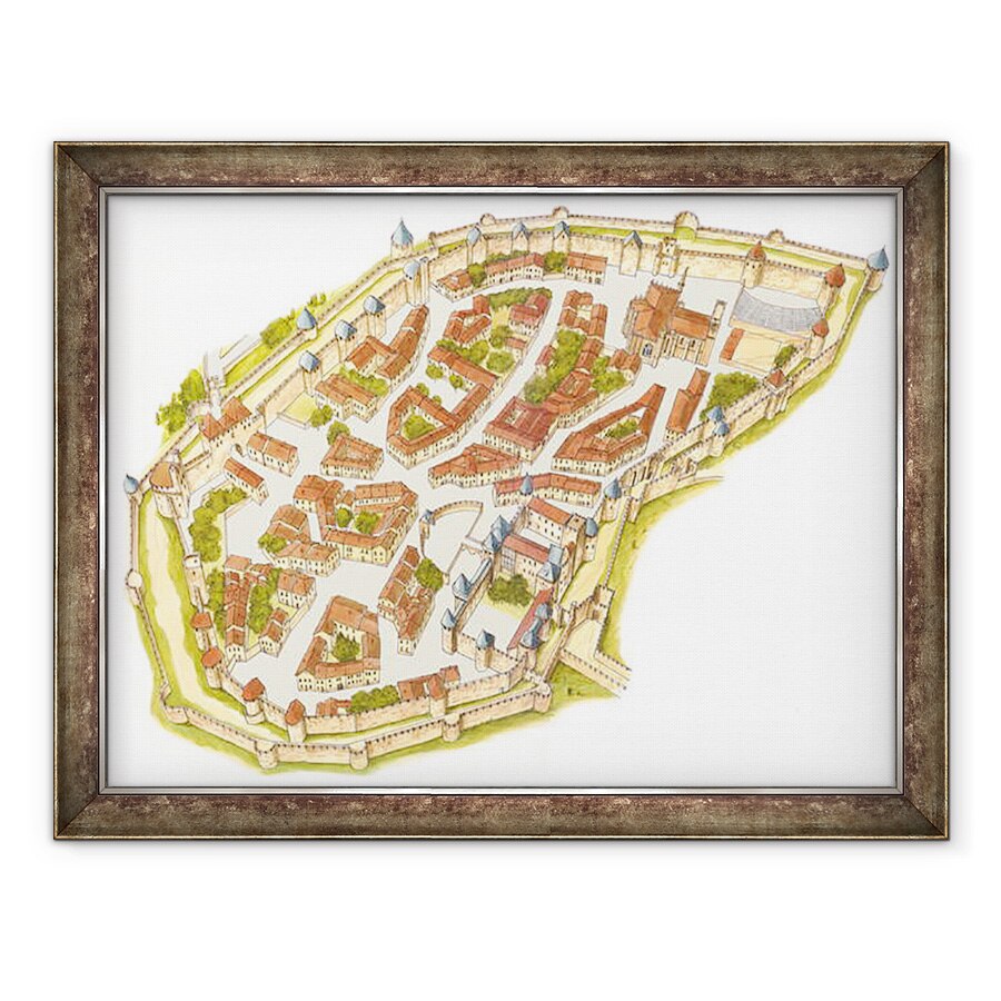 Tablou inramat - Fernando Aznar Cenamor - Carcassonne, 60 x 80 cm