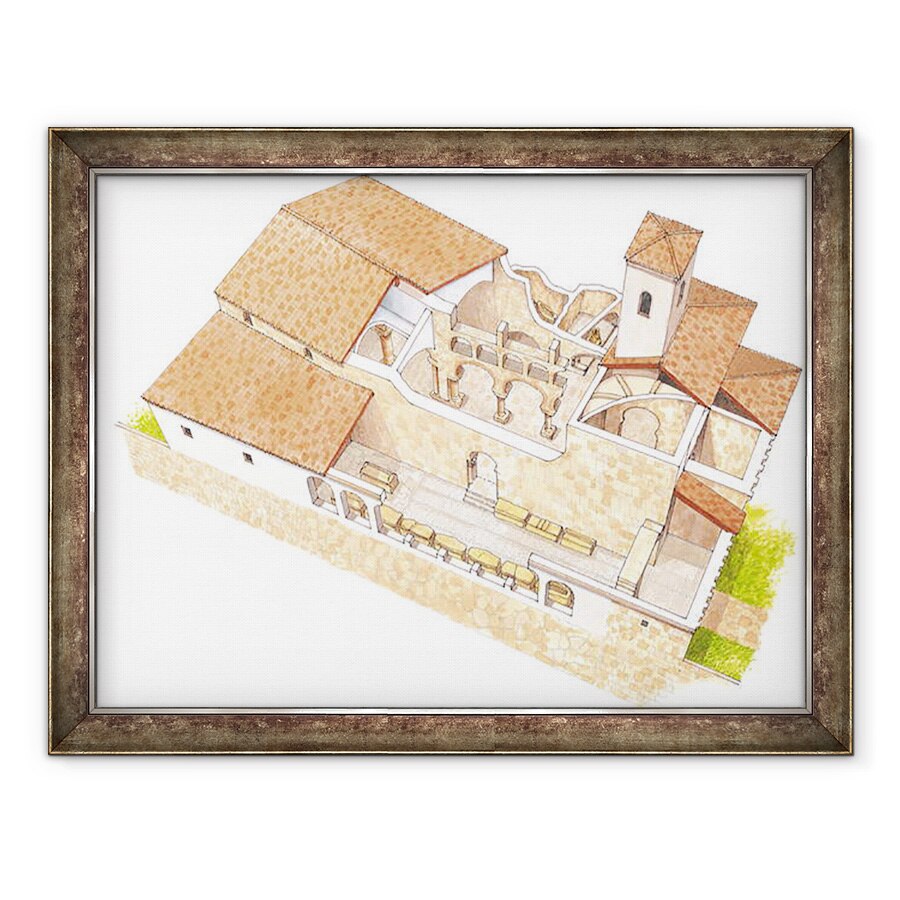 Tablou inramat - Fernando Aznar Cenamor - San Millan de la Cogolla. Manastirea Suso. La Rioja, 60 x 80 cm