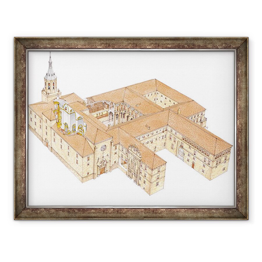 Tablou inramat - Fernando Aznar Cenamor - Manastirea San Millan de la Cogolla. La Rioja, 60 x 80 cm