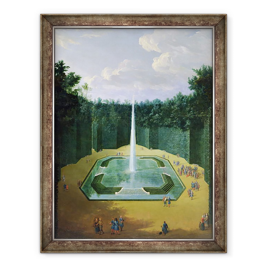Tablou inramat - Pierre-Denis Martin - Vedere la Obeliscul Fantanii din Gradinile Versailles, 60 x 80 cm