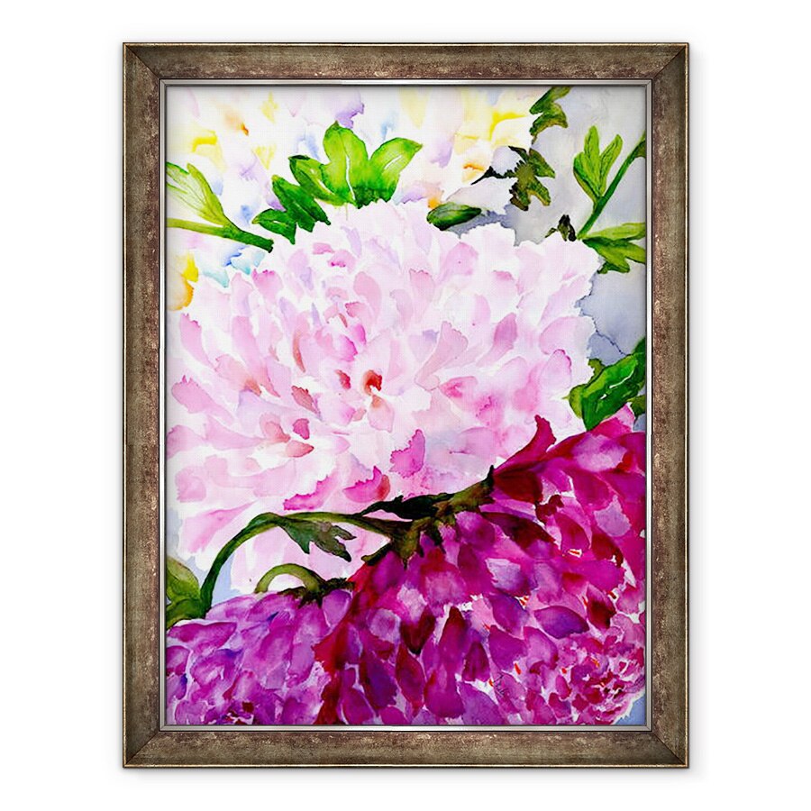 Tablou inramat - Neela Pushparaj - Bujor roz, 60 x 80 cm