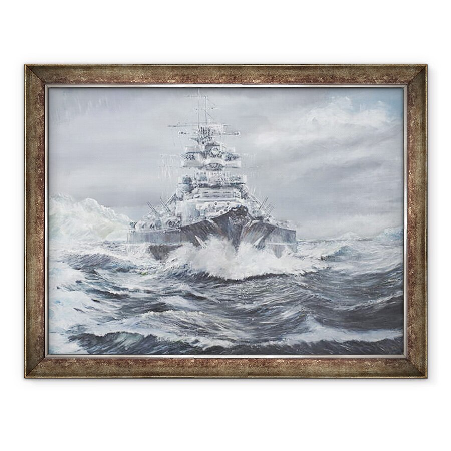 Tablou inramat - Vincent Alexander Booth - Bismarck in largul coastei Groenlandei 23 mai 1941, 2007, 60 x 80 cm