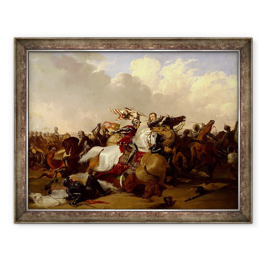 Tablou inramat - Abraham Cooper - Batalia de la Bosworth, 60 x 80 cm