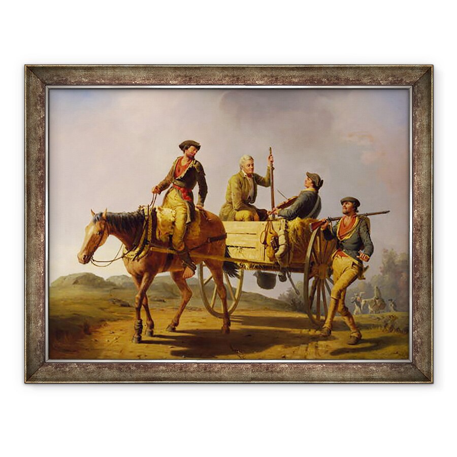 Tablou inramat - William Tylee Ranney - Veteranii din 1776 intorcandu-se din razboi, 60 x 80 cm