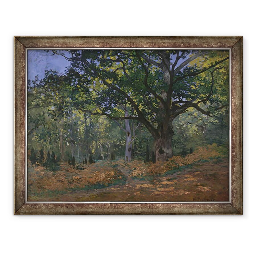 Tablou inramat - Claude Monet - Stejarul Bodmer, Padurea Fontainebleau, 70 x 90 cm