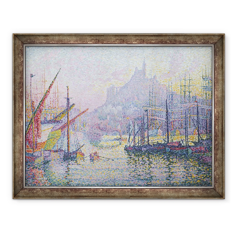 Tablou inramat - Paul Signac - Notre-Dame-de-la-Garde La Bonne-Mère, Marseilles, 70 x 90 cm