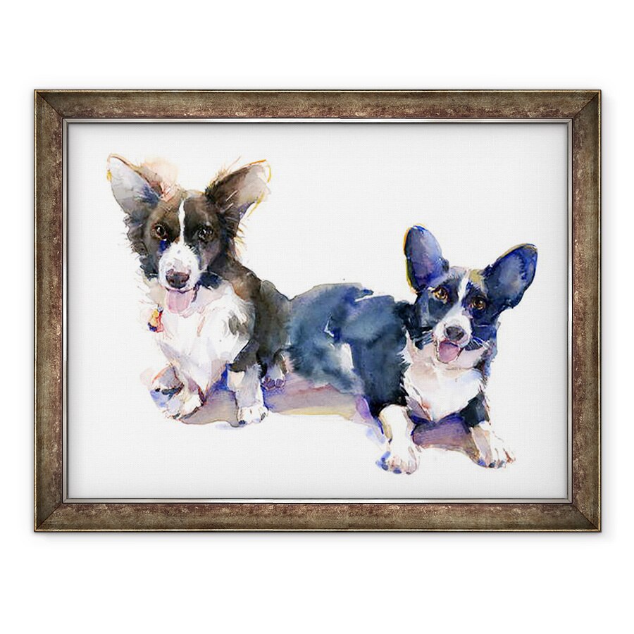 Tablou inramat - John Keeling - Doi Corgis, 2015, 70 x 90 cm