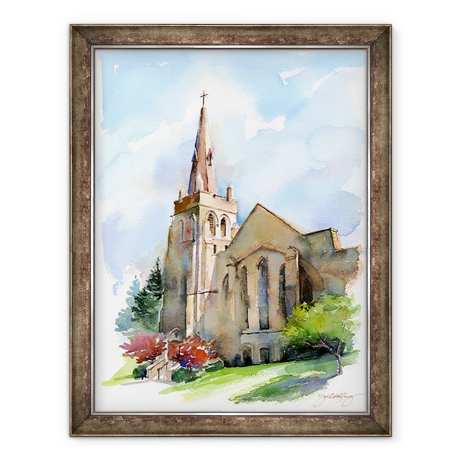 Tablou inramat - John Keeling - Biserica cu turla, 2016, 70 x 90 cm