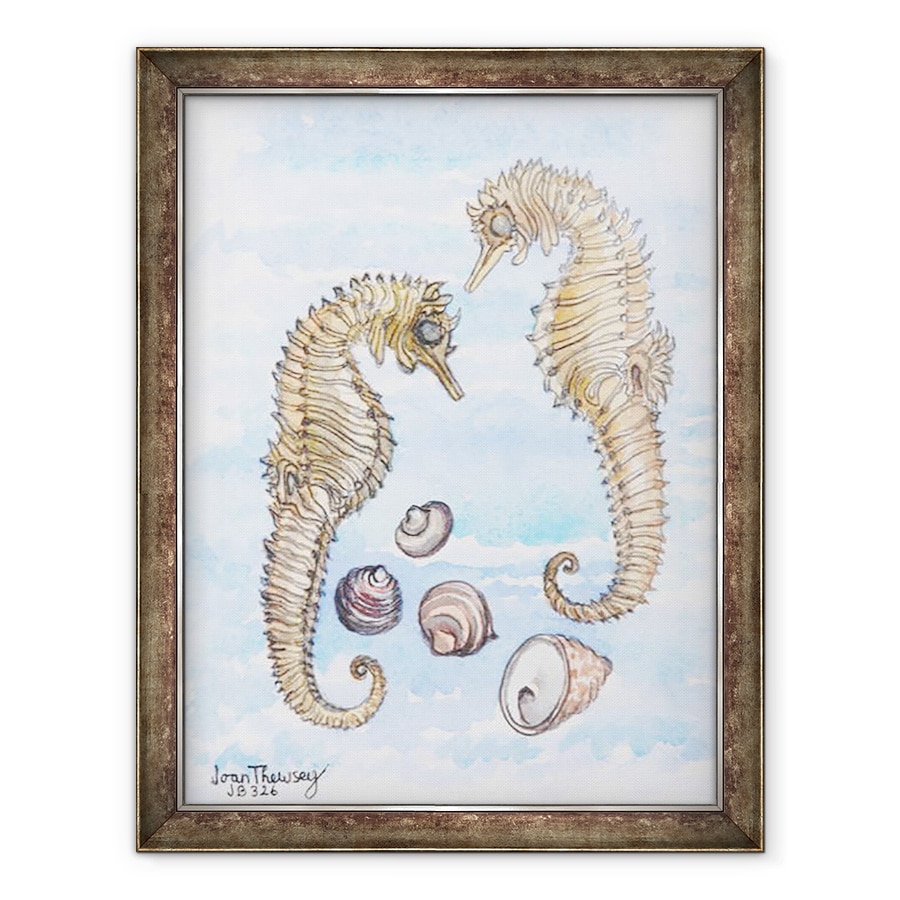 Tablou inramat - Joan Thewsey - Doi caluti de mare, cu scoici, 2000, 70 x 90 cm
