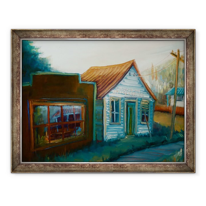 Lee Campbell - Ghost Town, Nyugati part, Észak-Karolina, Keretezett kép, 70 x 90 cm