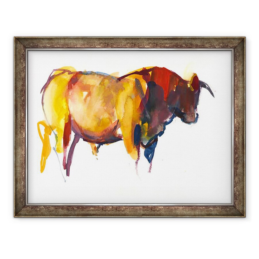Tablou inramat - Mark Adlington - Sunset Bull, 60 x 80 cm