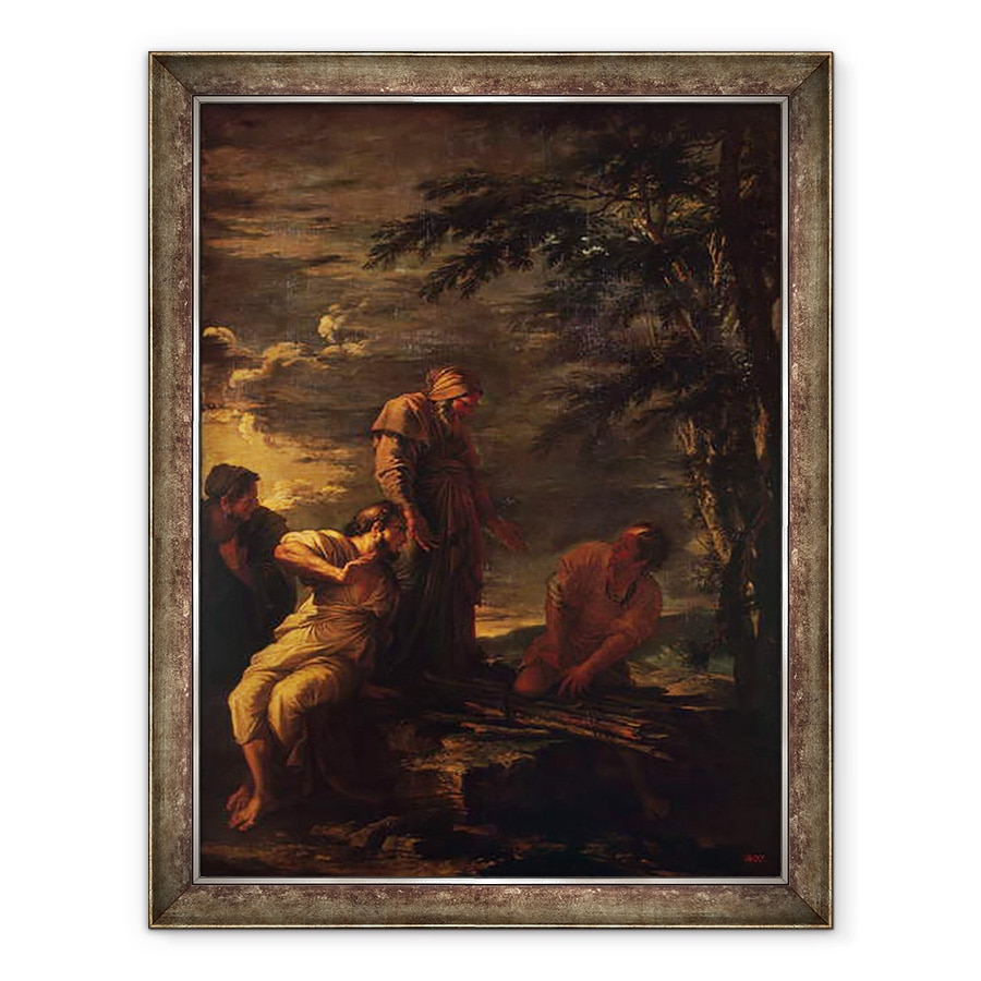 Tablou inramat - Salvator Rosa - Democrit si Protagoras, 70 x 90 cm