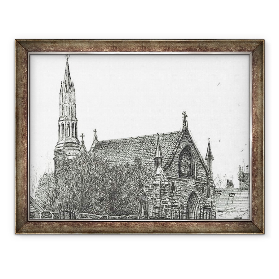 Tablou inramat - Vincent Alexander Booth - Biserica de la Stonehaven, Scotia, 2007, 70 x 90 cm