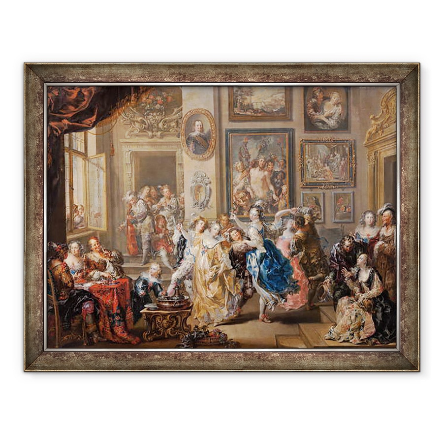 Tablou inramat - Johann Georg Platzer - Scena dans in palat, 70 x 90 cm