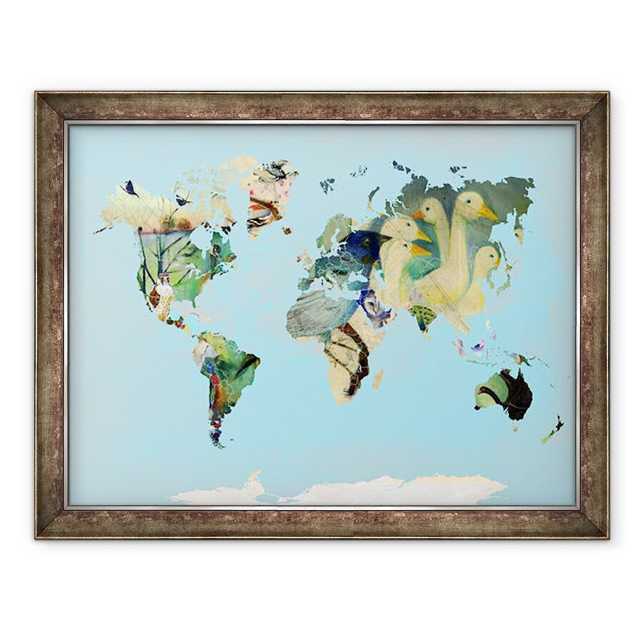 Tablou inramat - Nancy Moniz Charalambous - O lume a pasarilor, 2016, 70 x 90 cm