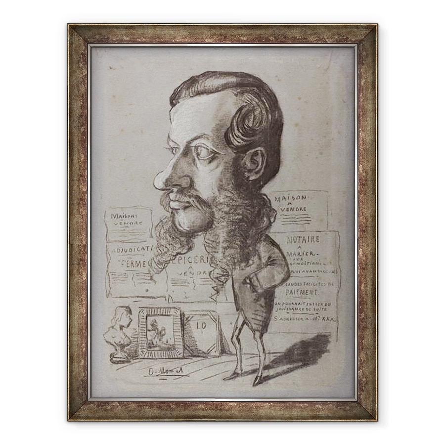 Tablou inramat - Claude Monet - Caricatura lui Léon Manchon, 70 x 90 cm