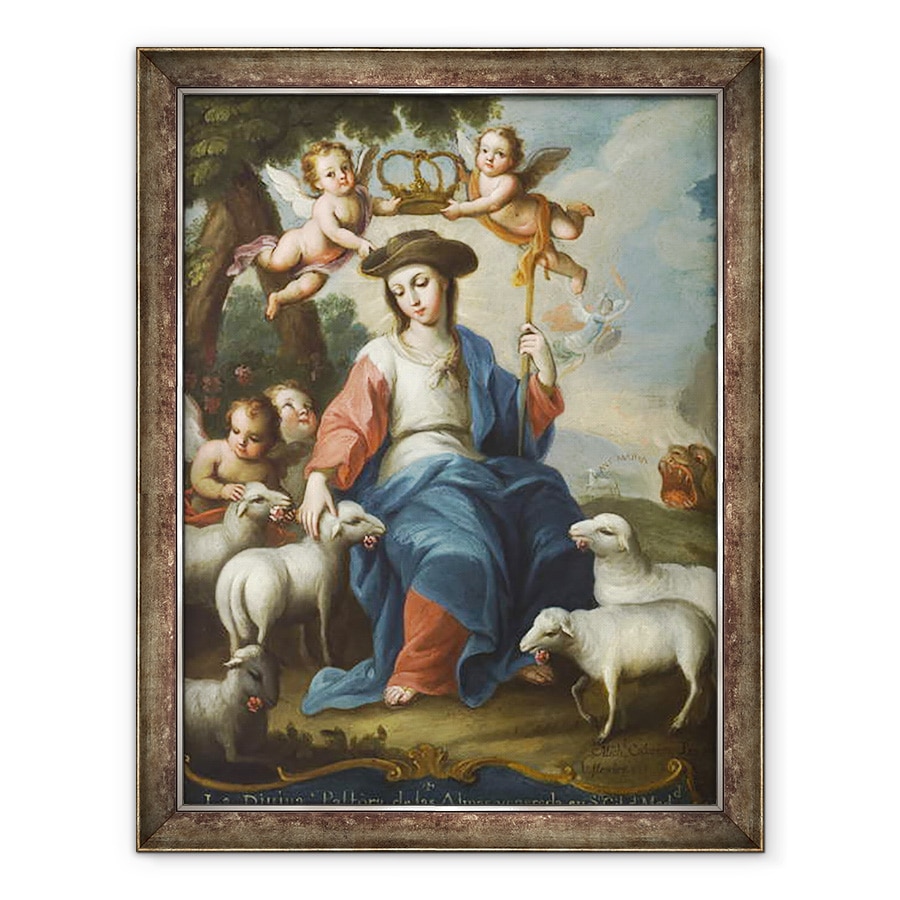 Tablou inramat - Miguel Cabrera - Pastorita Divina La divina pastora, 70 x 90 cm