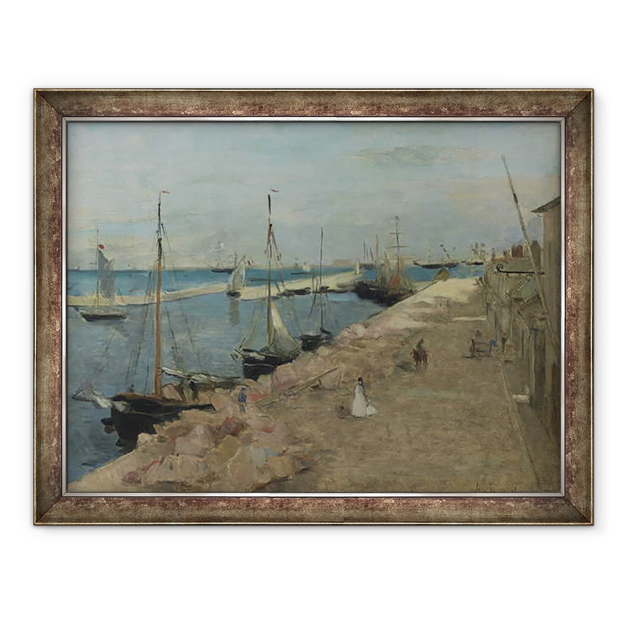 Tablou inramat - Berthe Morisot - Portul de la Cherbourg, 60 x 80 cm