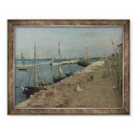 Tablou inramat - Berthe Morisot - Portul de la Cherbourg, 60 x 80 cm