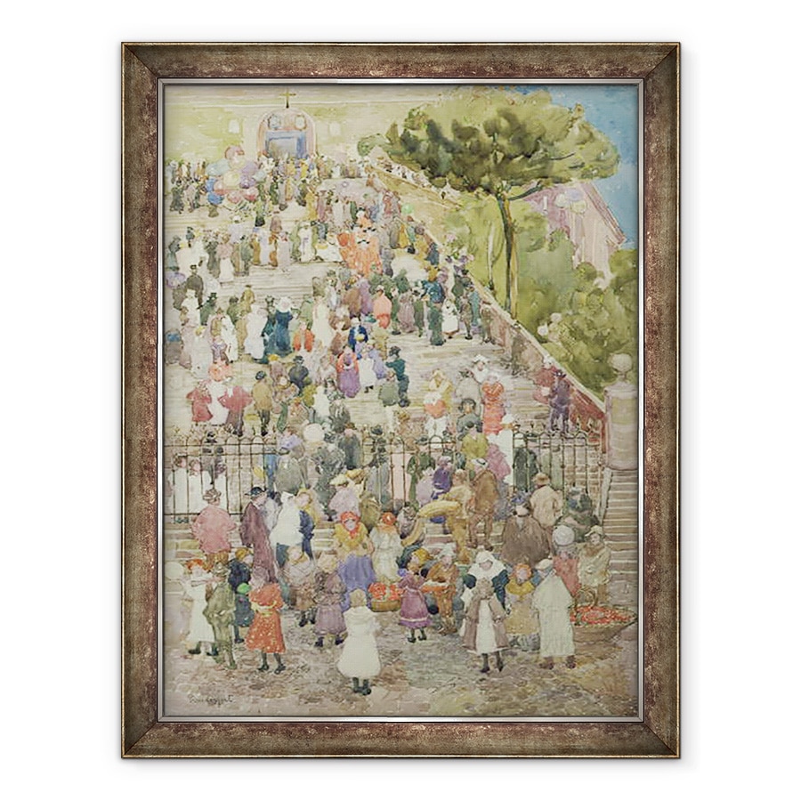 Tablou inramat - Maurice Brazil Prendergast - Treptele lui Santa Maria Aracoeli, Roma, 70 x 90 cm
