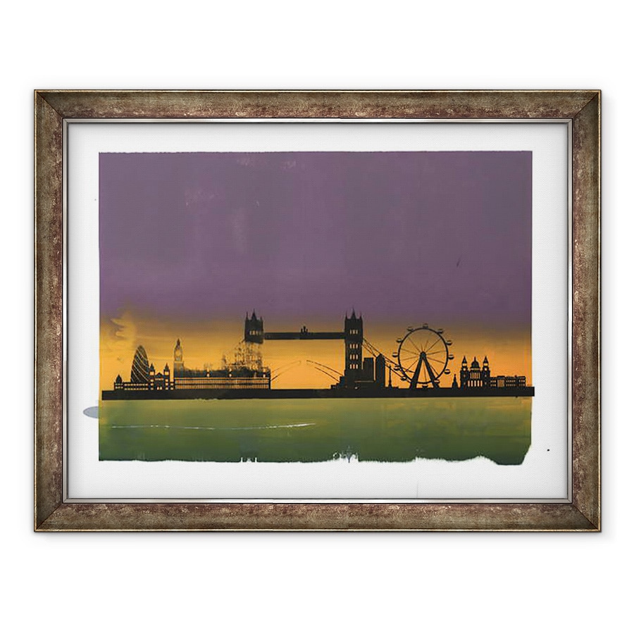 Tablou inramat - Francois Domain - Sunset pe Londra, 70 x 90 cm