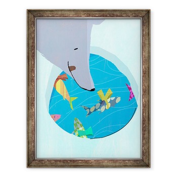 Tablou inramat - A. Richard Allen - Ursul polar Craciun, 2010, 60 x 80 cm Tablou inramat - A. Richard Allen - Ursul polar Craciun, 2010, 60 x 80 cm