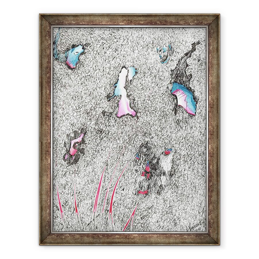 Tablou inramat - Vincent Alexander Booth - Capete paleheads, 2017, 70 x 90 cm