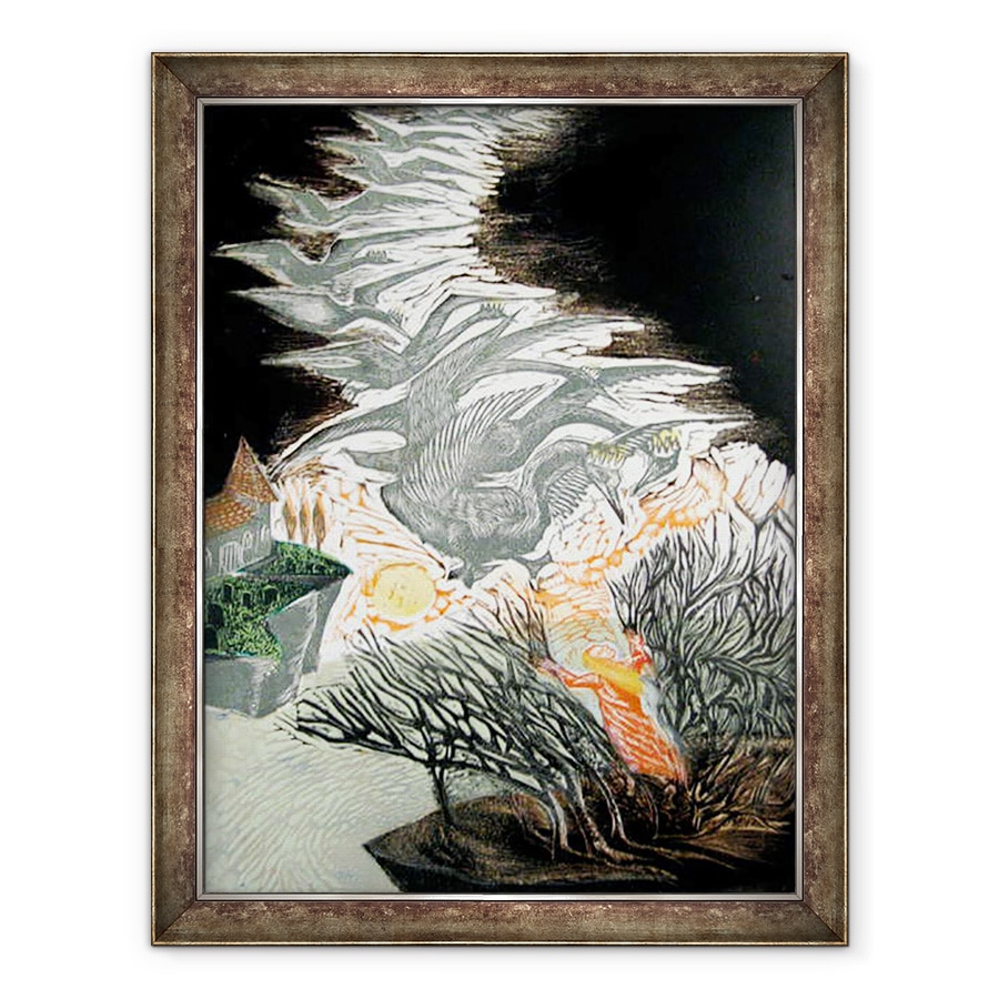 Tablou inramat - Mary Kuper - Lebedele Salbatice, 70 x 90 cm