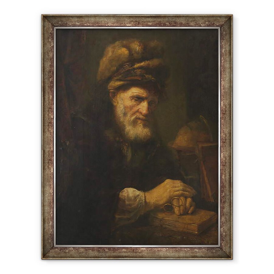 Tablou inramat - Karel van der Pluym - Un Batran intr-o palarie de blana, 70 x 90 cm