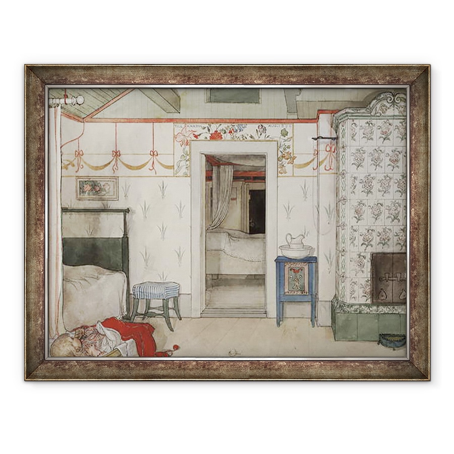 Tablou inramat - Carl Larsson - Brita lui Patruzeci de Winks, din seria A Home, 70 x 90 cm