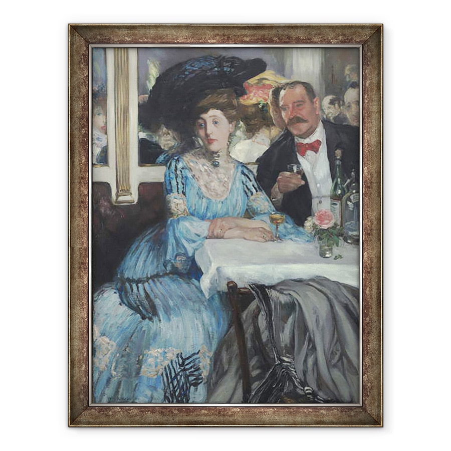 Tablou inramat - William James Glackens - La Mouquin, 70 x 90 cm