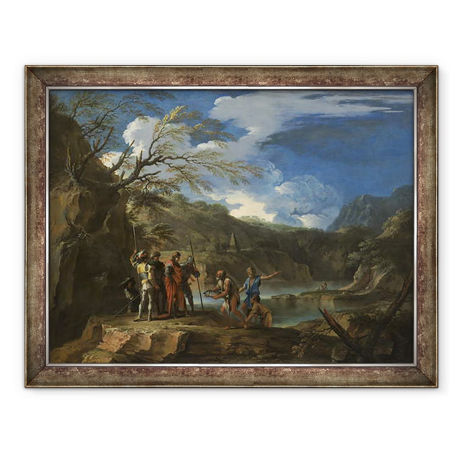 Tablou inramat - Salvator Rosa - Policrate si pescarul, 70 x 90 cm