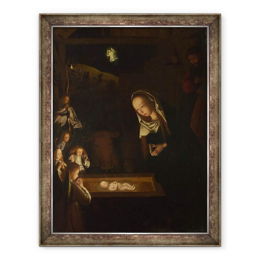 Tablou inramat - Geertgen tot Sint Jans - Nasterea Nasterii noaptea, 60 x 80 cm