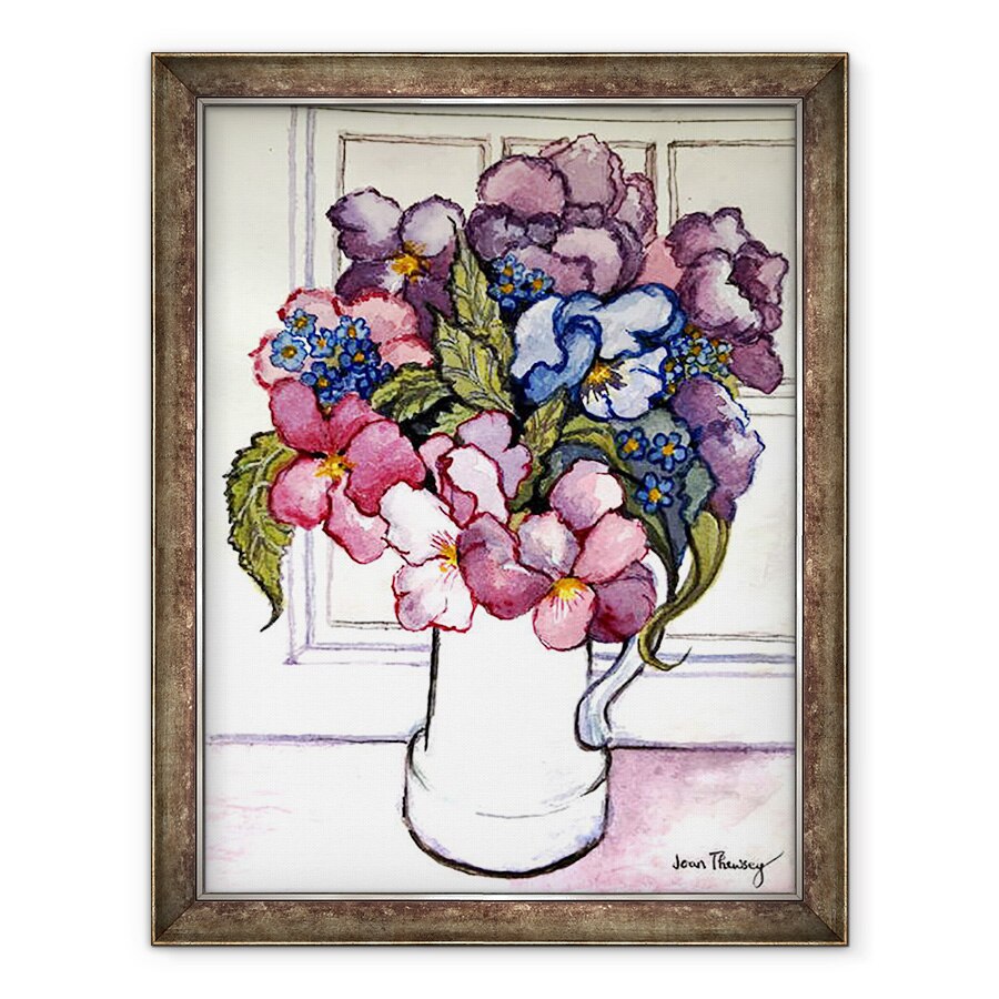 Tablou inramat - Joan Thewsey - Panselute si nu-ma-uita, 60 x 80 cm