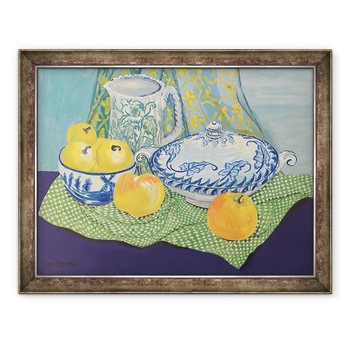 Tablou inramat - Joan Thewsey - Natura moarta cu Tureen si mere, 1999, 60 x 80 cm Tablou inramat - Joan Thewsey - Natura moarta cu Tureen si mere, 1999, 60 x 80 cm