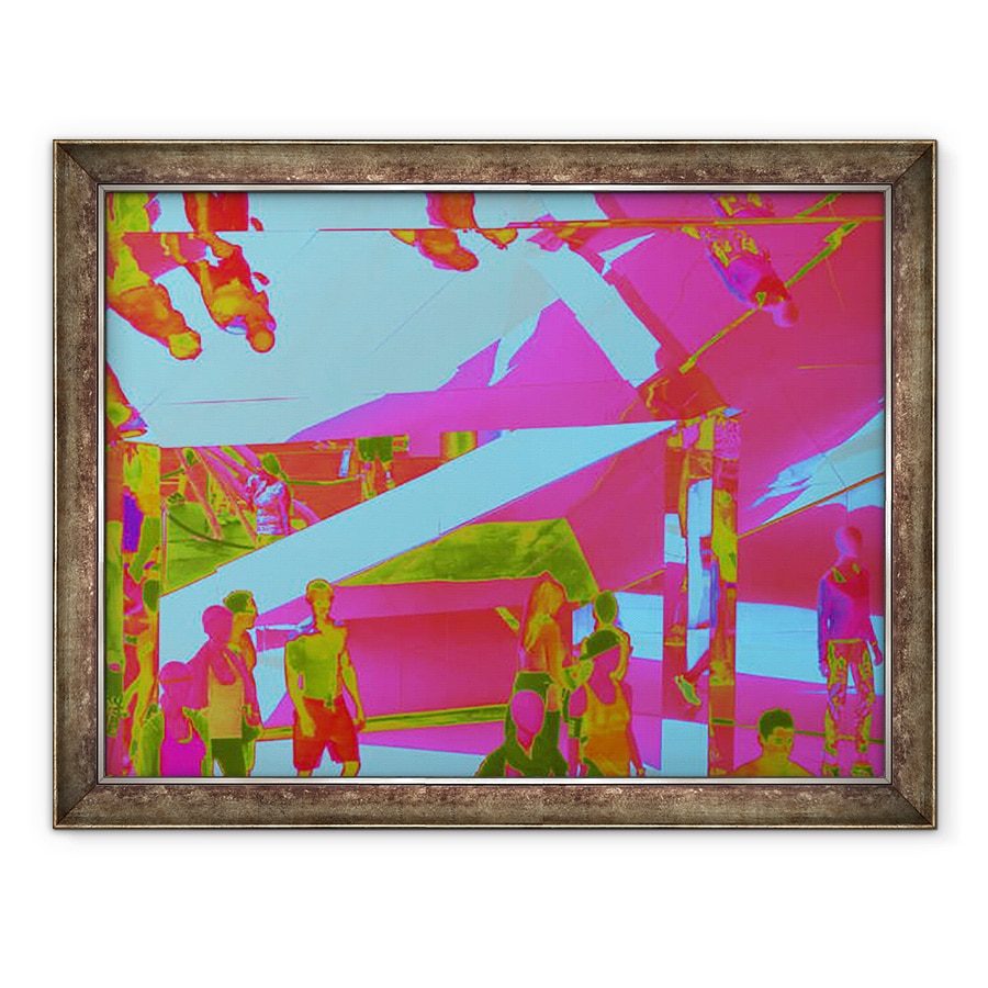 Tablou inramat - Peter McClure - PLAJA DIN VENEtIA CU SUSUL iN JOS, 70 x 90 cm