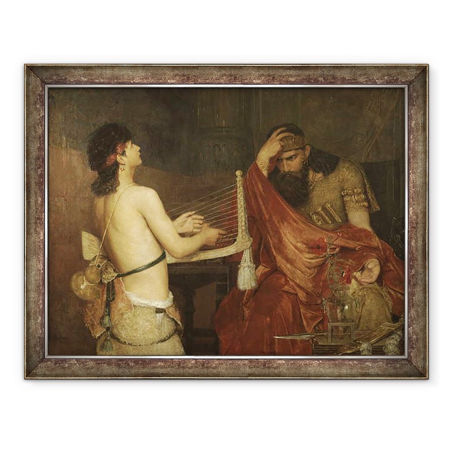 Tablou inramat - Ernst Josephson - David si Saul, 60 x 80 cm