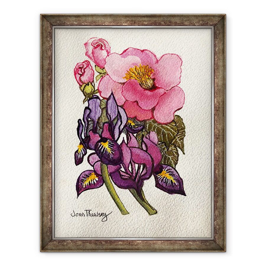 Tablou inramat - Joan Thewsey - Camellia si Iris olandez, 60 x 80 cm