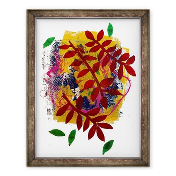 Tablou inramat - Sarah Thompson-Engels - Frunze rosii,2019, 60 x 80 cm Tablou inramat - Sarah Thompson-Engels - Frunze rosii,2019, 60 x 80 cm