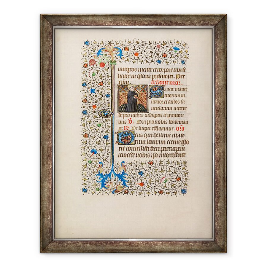 Tablou inramat - Bedford Master Workshop - Abatele Maurus cu un personal si o carte, 60 x 80 cm