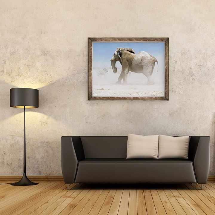 Tablou inramat - Eric Meyer - Bull Elephant, Etosha, 2018, 60 x 80 cm