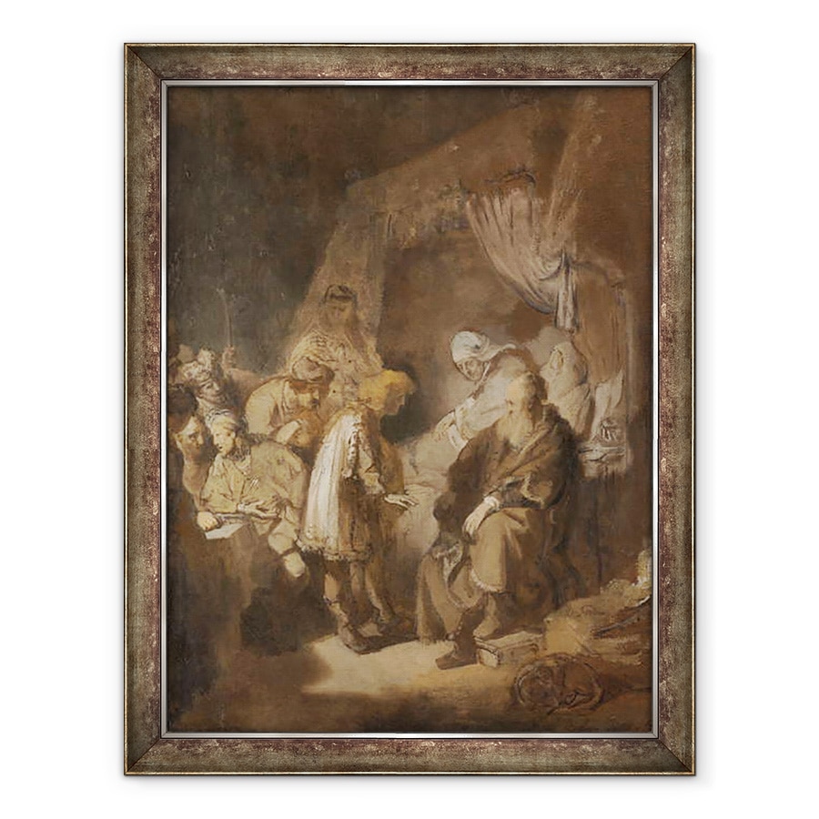 Tablou inramat - Rembrandt Harmensz van Rijn - Iosif le spune visurile parintilor si fratilor sai, 60 x 80 cm