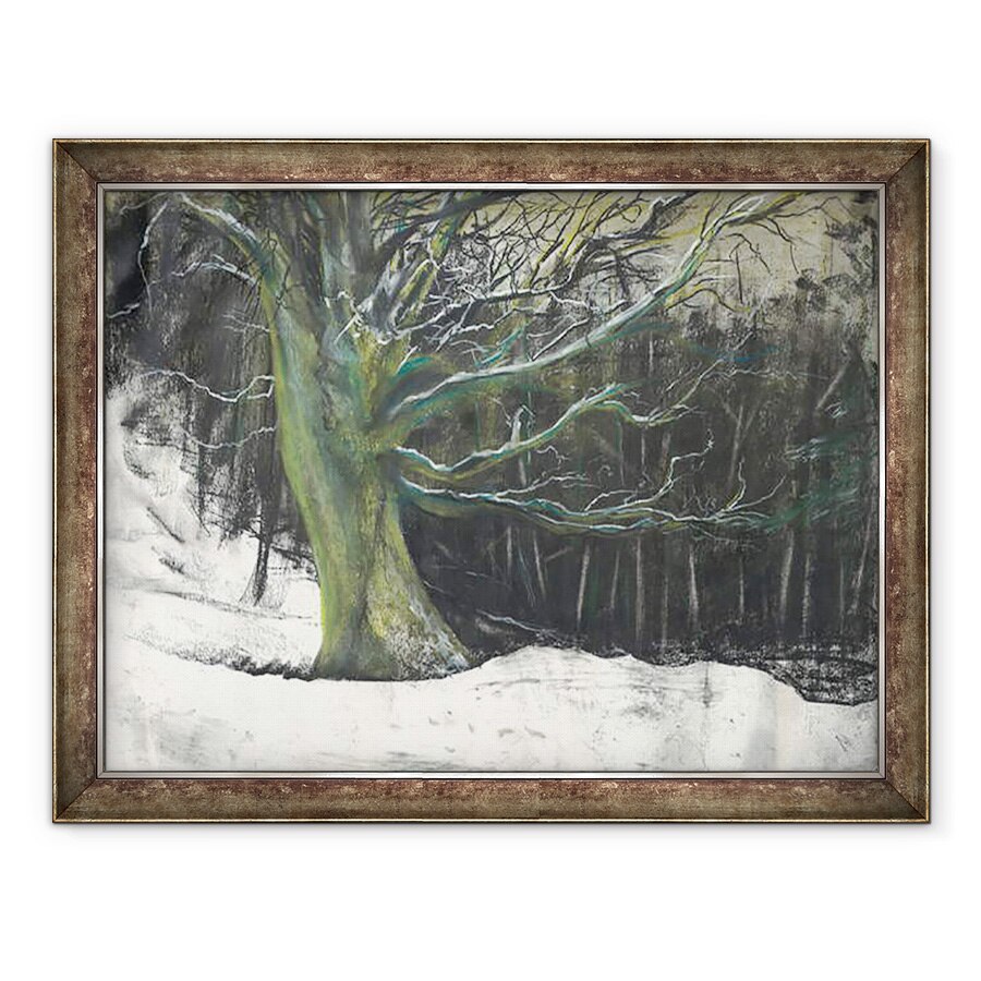 Tablou inramat - Vincent Alexander Booth - Copac in zapada de iarna la padurea Osmotherley, 1997, 60 x 80 cm