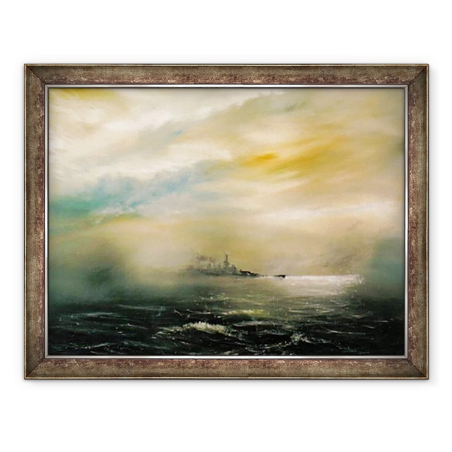 Tablou inramat - Vincent Alexander Booth - Zori inainte de zorii dezastrului HMS Hood 1941, 2012, 60 x 80 cm