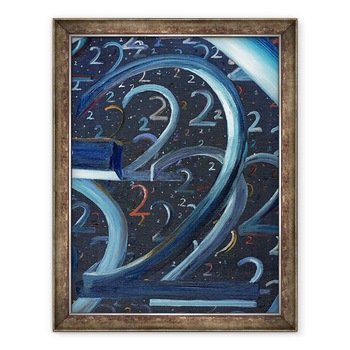 Tablou inramat - Vincent Alexander Booth - Viziunea inceputului 1970 a numarului 2, 2019, 60 x 80 cm Tablou inramat - Vincent Alexander Booth - Viziunea inceputului 1970 a numarului 2, 2019, 60 x 80 cm