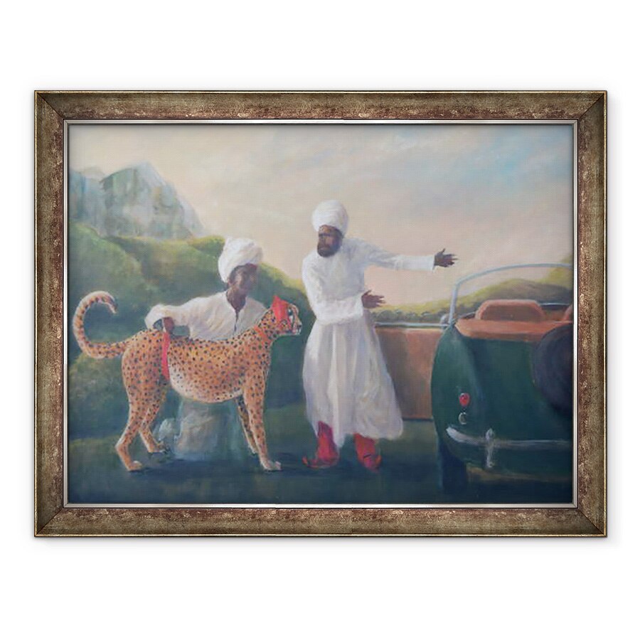 Tablou inramat - Lincoln Seligman - Stubbs Ghepard si Jaguar, 60 x 80 cm