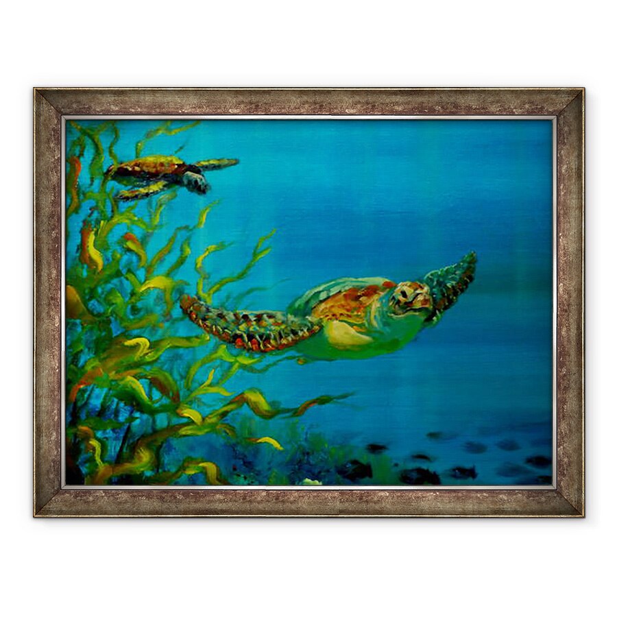 Tablou inramat - Lee Campbell - Turtle Verde, 2018, 60 x 80 cm